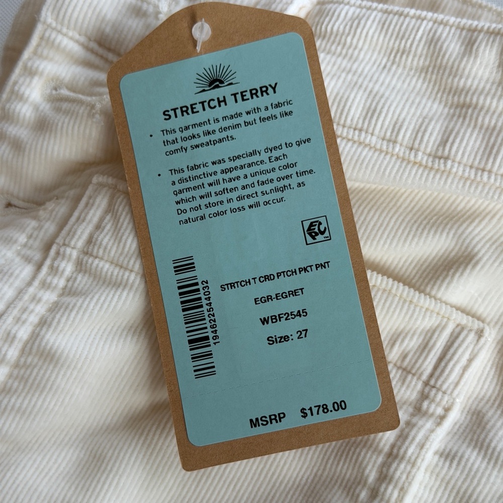 NWT Faherty Stretch Terry Patch Pocket Ankle Pant… - image 4